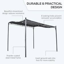 Freestanding Metal Wall Awning Canopy
