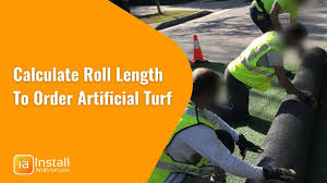 how to calculate artificial turf roll