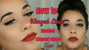 how to winged eyeliner for almond eyes
