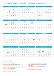 Vea aquí la versión online en esta página web encontrarás calendarios anuales para 2021 entre otros los calendarios del 2022 y 2023. Calendario Laboral De Bizkaia Ano 2021 Feriados