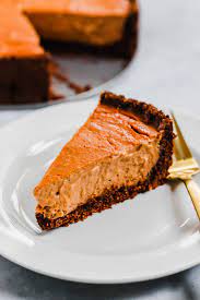 vegan pumpkin cheesecake with chocolate