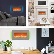 Electric Fireplace With Led Backlights
