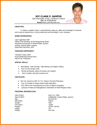 Resumeat Sample For Job Application Philippines Philippine