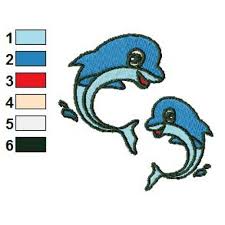 Free Dolphin 02 Embroidery Design