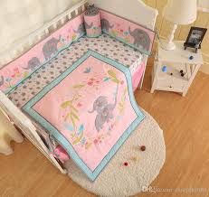 Elephant Crib Bed Set Quilt Per Skirt