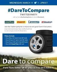 From concept to design to rollout in fewer than nine months from that saturday when i was buying tires, mcmillon said. It S Time To Daretocompare Tires With Sam S Club Join The Twitter Party Thrifty Jinxy