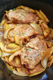 easy slow cooker pork chops with apples