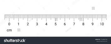 10 Centimeters Ruler Measurement Tool Numbers Stock Vector