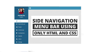 sidebar menu using html and css dev