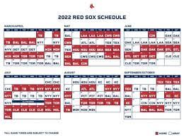 boston red sox release 2022 schedule