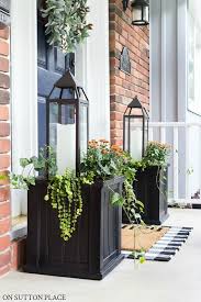 Fall Planter Idea Lanterns Mums On