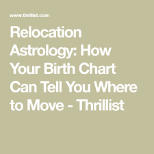 Relocation Astrology How Your Birth Chart Can Tell You