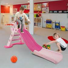 Indoor Folding Children Slide W Hoop
