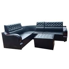 leatherette wooden sofa set at rs 15000