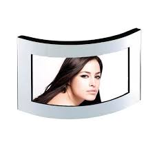 Curved Photo Frame 150x100mm In Silver