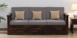 indus sheesham wood 3 seater sofa