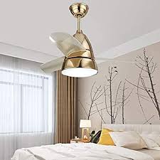 Vintage ribbed and scalloped heavy glass light fixture globe suspended by silver plated jewelry chain secured with stainless steel rings. Litfad Indoor 110v 120v Ceiling Fan Light Globes 10 24 Inch Wide Led Ceiling Lamp With 3 Blade Ceiling Light With Fan Chandelier Pendant Light Gold Amazon Com