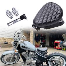 bobber motorcycle leather solo seat for