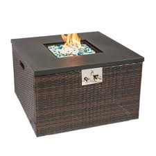 Mondawe Outdoor Square Wicker Gas Fire