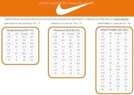 Nike Kids Shoes Size Chart Eastside Records Co Uk