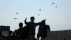 israel hamas war first us airdrops for