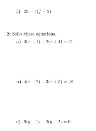 a worksheet on solving linear equations