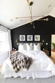 black and white modern master bedroom