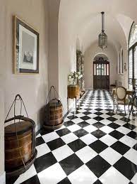 white checkerboard flooring ideas