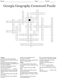 georgia geography crossword puzzle
