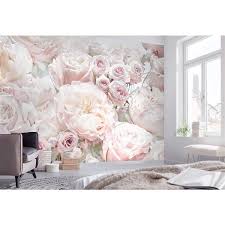 Unpasted Pink Fl Wall Mural