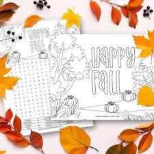 free printable fall coloring pages and