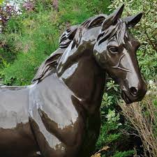 Life Size Walking Horse Statue In