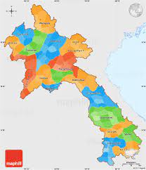 map of laos politic administrative