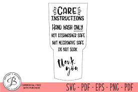 For best results they should also be hand wash only. Free Printable Tumbler Care Instructions Layered Svg Cut File