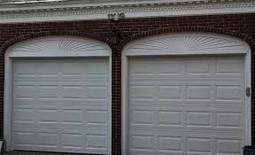 white short panel overhead garage door