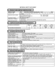 material safety data sheet northland