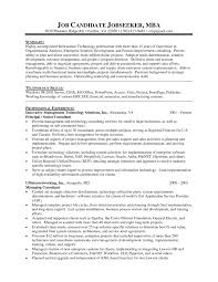 Mba Applicant Resume Sample