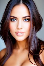 makeup for a brunette with blue