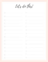 Pretty To Do List Template Metabots Co