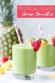 tropical island green smoothie