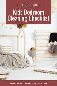free kids printable cleaning checklist