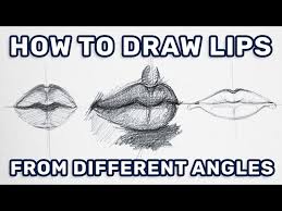 how to draw lips from diffe angles