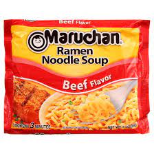 maruchan soup ramen noodle beef flavor 24 pack 3 oz packs