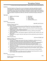 Professional mechanical engineer cv template Sample Resume For     