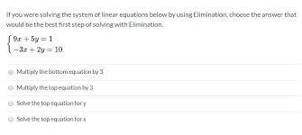 Solving The System Of Linear Equations