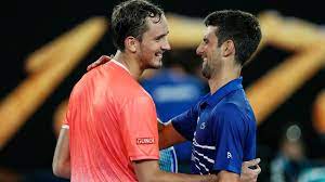 It's never easy to speak having just lost the final of a he's not quite as accurate this time, as medvedev forces him wide before djokovic knocks it into the. Australian Open Novak Djokovic Daniil Medvedev In Men S Final