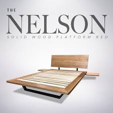 Solid Wood Platform Bed Nelson White