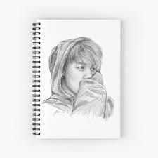 Bts army has been so dedicated to the band that there's only one . Bts Jimin Spiral Notebook By Maykingart Redbubble