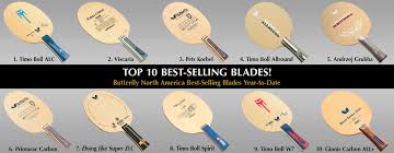 Butterfly Top 10 Best Selling Table Tennis Blades