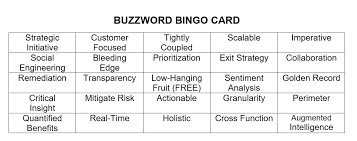 Data Management Buzzword Bingo Low Hanging Fruit Sentiment